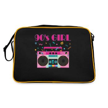 Années 90 Music Girl Années 90 Années 90 Costume De Fête - Sac Retro - noir/or - Dos