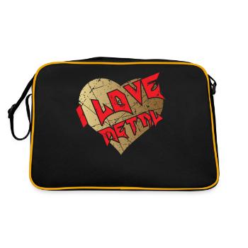 Cadeau de fan de musique heavy metal - Sac Retro - noir/or - Dos