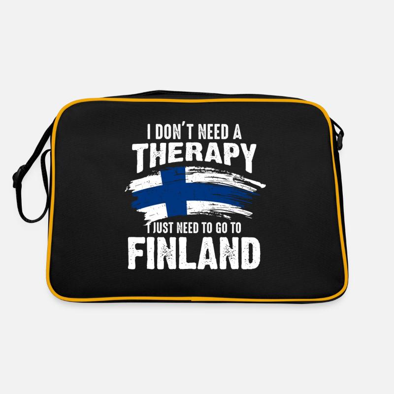 Vacances en Finlande - Sac Retro - noir/or