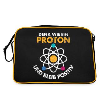 Cadeau de chimie enseignant physique proton - Sac Retro - noir/or - Dos