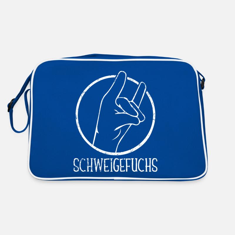 Lehrer Schweigefuchs Geschenk Retro Tasche
