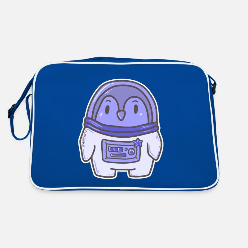 Cadeau pour enfant pingouin astronaute dans l'espace Sac Retro
