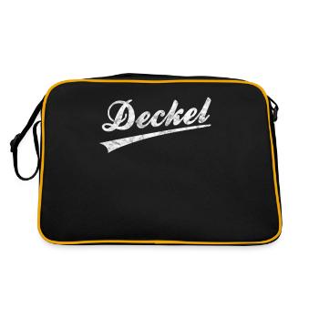 Partner Partnerlook Deckel und Topf - Retro Tasche - Schwarz/Gold - Hinten
