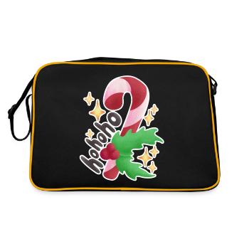Christmas candy cane Cute kids gift - Retro Bag - black/gold - Back