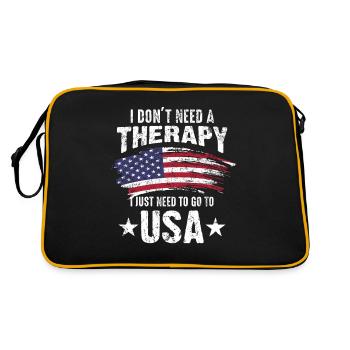 Cadeau drapeau de la nation USA - Sac Retro - noir/or - Dos