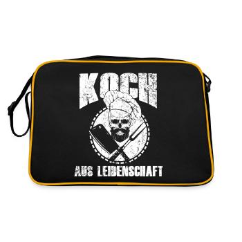Koch Kochen - Retro Tasche - Schwarz/Gold - Hinten