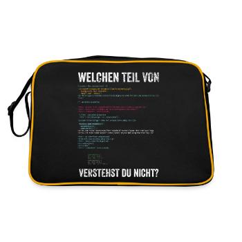 Programmierer - Retro Tasche - Schwarz/Gold - Hinten