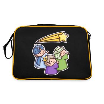Holy three kings morning land Christmas gift - Retro Bag - black/gold - Back