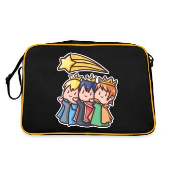Holy three kings morning land Christmas gift - Retro Bag - black/gold - Back