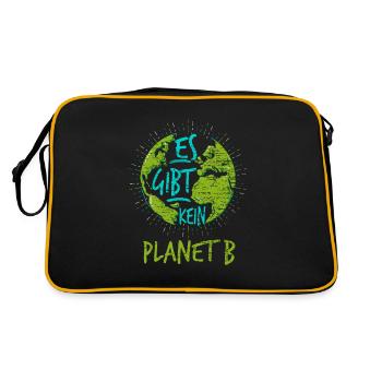 Fridays for Future - Retro Tasche - Schwarz/Gold - Hinten