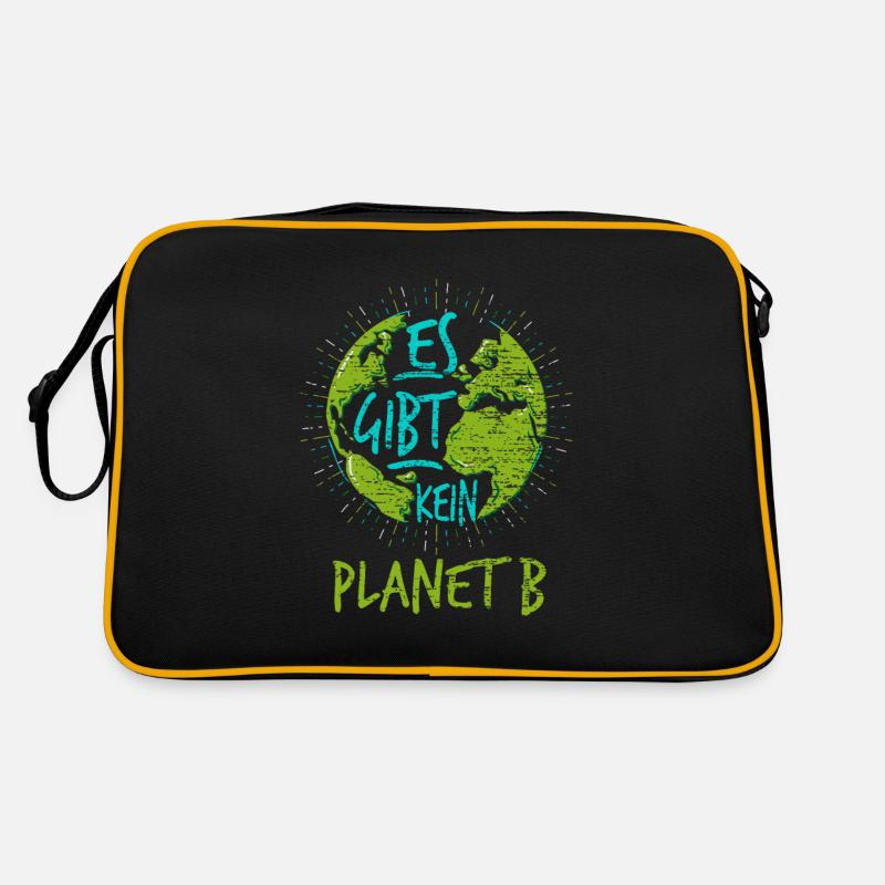Fridays for Future - Retro Tasche - Schwarz/Gold