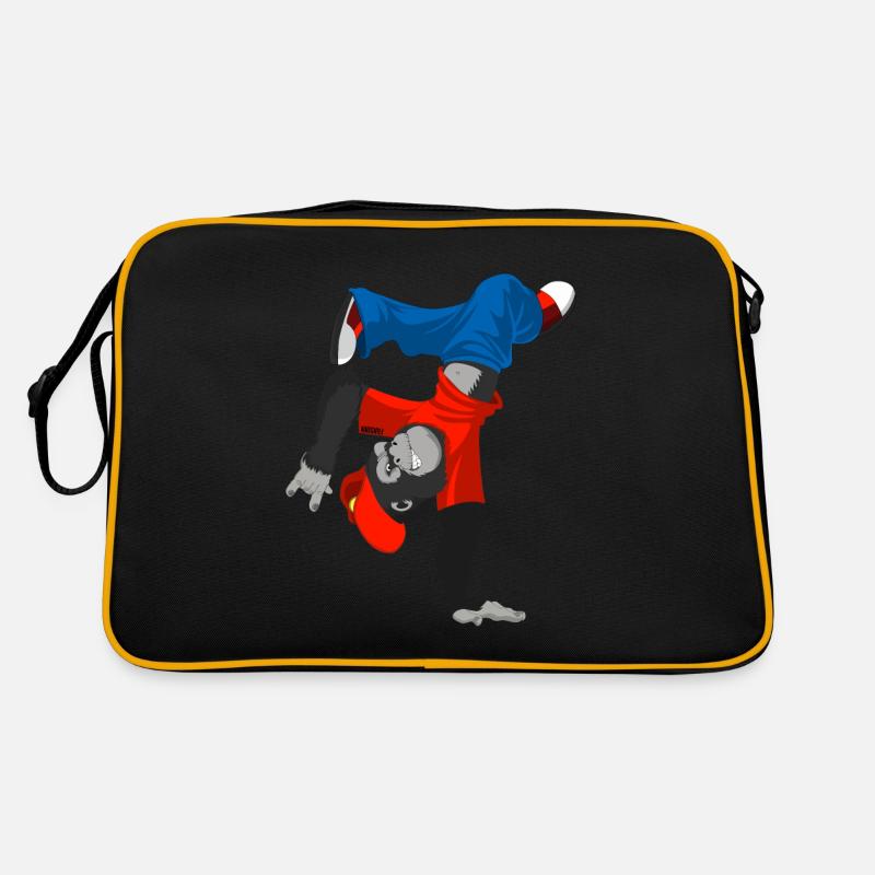 Gorilla Affe Zoo Breakdance tanzen Kinder Geschenk Retro Tasche