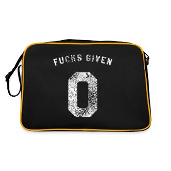 Zero Fucks Given IDC IDK IDGAF I dont Give A Fuck - Retro Tasche - Schwarz/Gold - Hinten