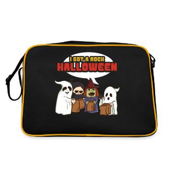 J'ai un rocher Halloween - Sac Retro - noir/or - Dos