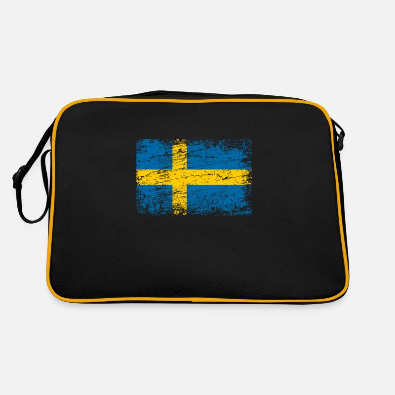 Drapeau de la Suède drapeau usé-look Stockholm Suède Sac Retro