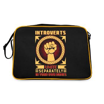 Geeks and nerds saying - Retro Bag - black/gold - Back