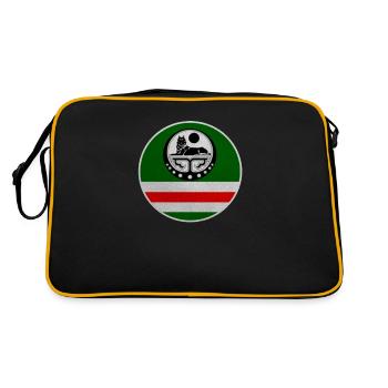 Drapeau tchétchène. Tchétchène né, Chchnyan Borz - Sac Retro - noir/or - Dos