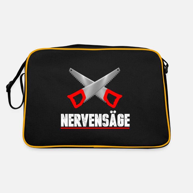 Nervensäge - Retro Tasche - Schwarz/Gold