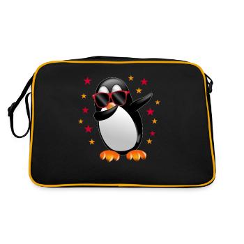 Dabbing Pingouin Dab dance lunettes de soleil étoiles lust - Sac Retro - noir/or - Dos