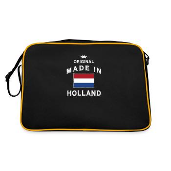 Made in Holland Pays-Bas Naissance Oranje original - Sac Retro - noir/or - Dos