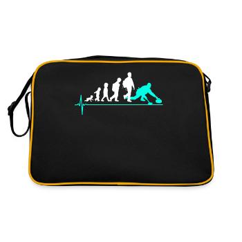Curling - Retro Tasche - Schwarz/Gold - Hinten
