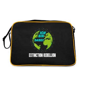 Count me in! Extinction Rebellion - Retro Bag - black/gold - Back