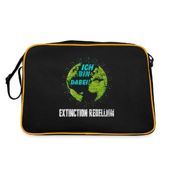 Count me in! Extinction rebellion nature - Retro Bag - black/gold - Back