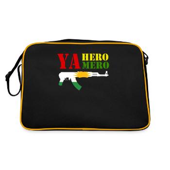 Kurdistan Flag Free Kurdistan - Retro Bag - black/gold - Back