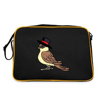 Moineau moineau Monsieur Enfants Enfants Bébés oiseaux - Sac Retro - noir/or - Dos