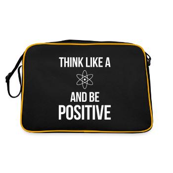 COOL Penser comme un PROTON ET ÊTRE SCIENCE POSITIVE - Sac Retro - noir/or - Dos