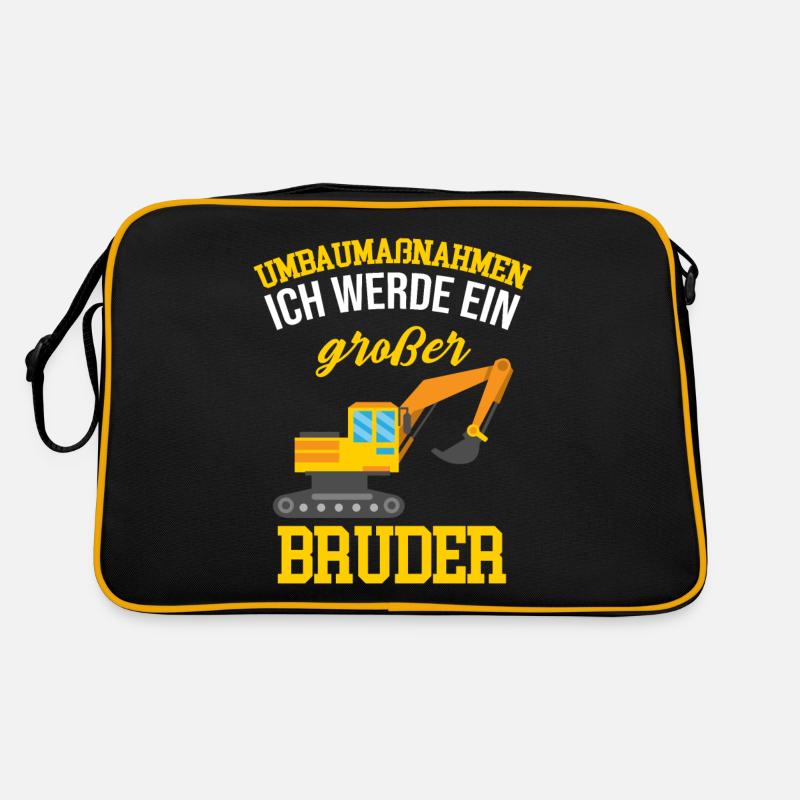 Kind Bruder Bagger Retro Tasche