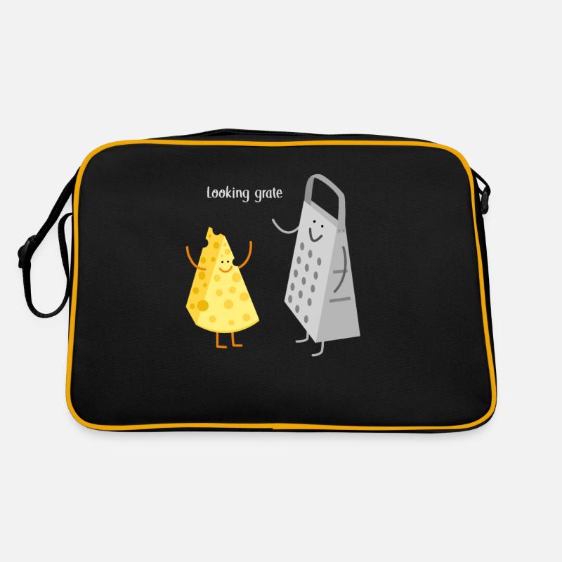Looking Roste Käse Pun Humor Retro Tasche