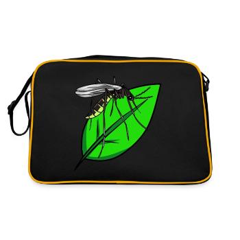 Insekten Mücke Blutsauger Mücken Sommer - Retro Tasche - Schwarz/Gold - Hinten