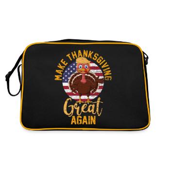 Thanksgiving Donald  Amérique - Sac Retro - noir/or - Dos