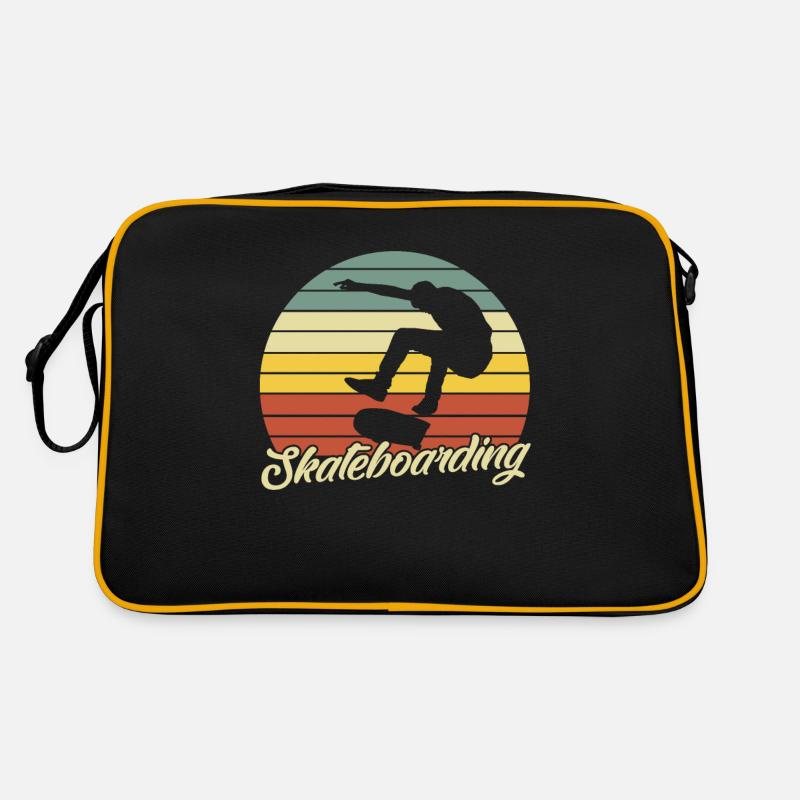 Planche à roulettes - Sac Retro - noir/or