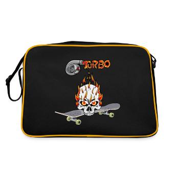 Skateboard Turbo Youth Skater Skull - Retro Bag - black/gold - Back