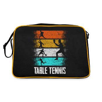 Tennis de table ping-pong rétro - Sac Retro - noir/or - Dos