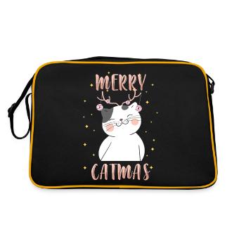 Noël chat chat veille de Noël - Sac Retro - noir/or - Dos