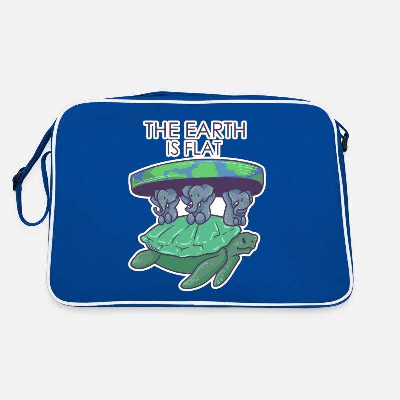 flat earth conspiracy elephant turtle Retro Bag