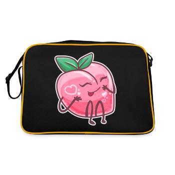 Arbre fruitier à la pêche - Sac Retro - noir/or - Dos