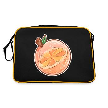 Orange orange orange agrumes fruits vegan délicieux - Sac Retro - noir/or - Dos