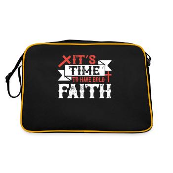 Sort chrétien - Cadeau pour les chrétiens - Sac Retro - noir/or - Dos