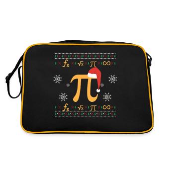 Ugly Christmas Algebra Mathe Pi - Retro Tasche - Schwarz/Gold - Hinten