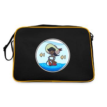 Poisson de mer d'été - Sac Retro - noir/or - Dos