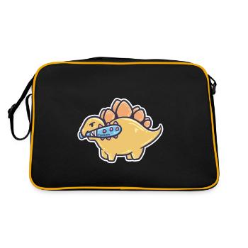 dangerous dinosaur - Retro Bag - black/gold - Back