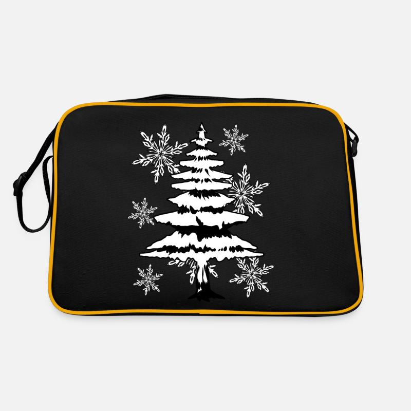 Forêt de sapin de Noël forêt de Noël Sac Retro
