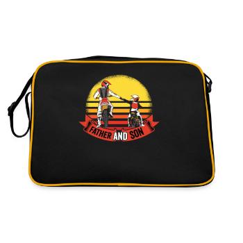 Motocross - père et fils - Sac Retro - noir/or - Dos