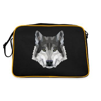 POLYGON WOLF MYTH FANTASY Husky - Retro Tasche - Schwarz/Gold - Hinten