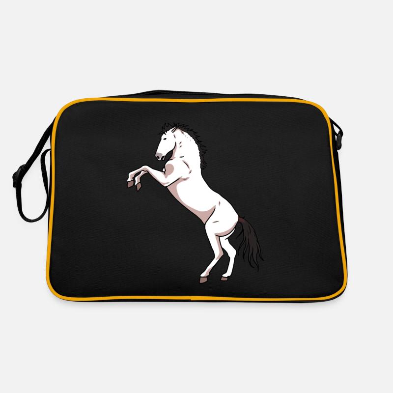 Cheval cheval cheval cheval - Sac Retro - noir/or