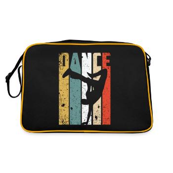 Breakdance Breakdancer - Retro Tasche - Schwarz/Gold - Hinten